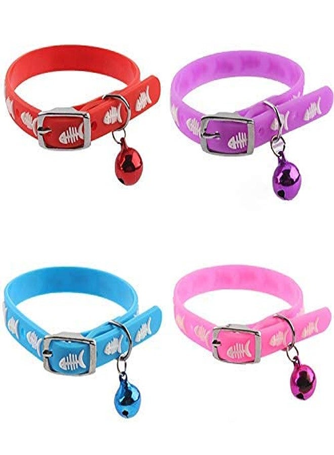 Petlicious & More 10mm Silicone Collar with Bell for Small Dogs, Kittens & Puppies (Pack of 4) - Image 4